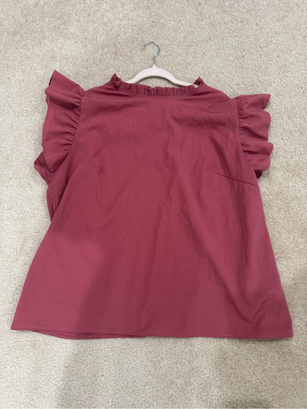 Women’s Ruffled Sleeve Blouse - Rose